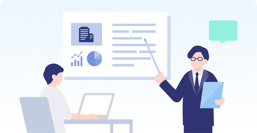 求職者に対しマッチ度の高い企業を3〜5社に厳選して紹介する説明イメージ