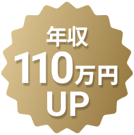 年収110万円UP