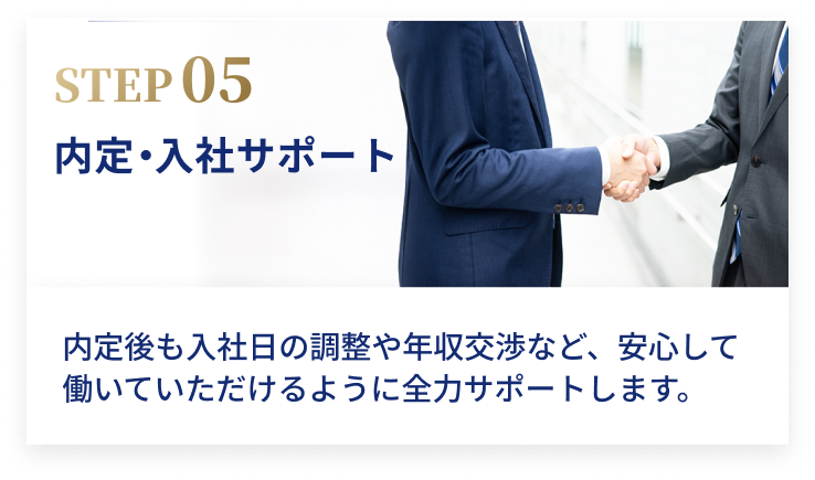 内定・入社サポート