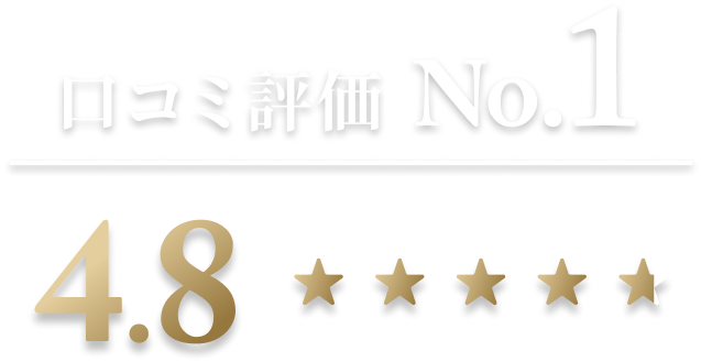 口コミ評価No.1