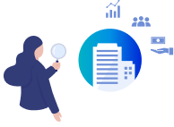 ユーザーのスキルや希望条件に合う求人を紹介する人物と求人票のアイコン