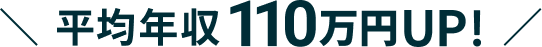 利用者の平均年収110万円UP